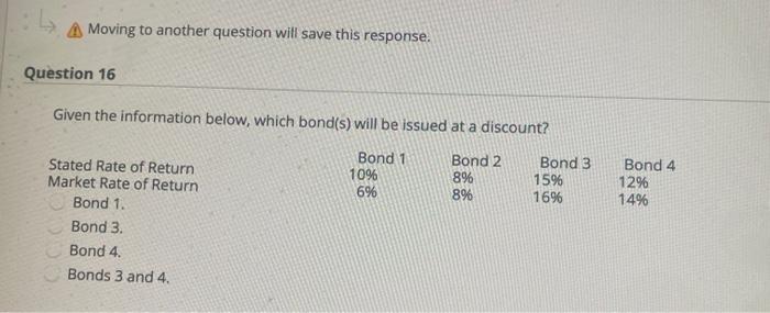  Moving to another question will save this response. Question 16 Given