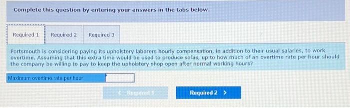 should the company be willing to pay to keep the upholstery shop