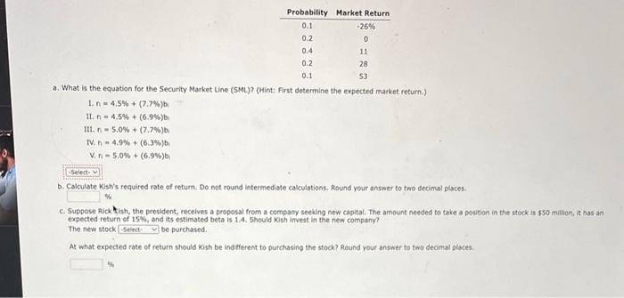 its stocks' betas. The risk-free rate is 5%, and you believe the