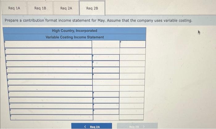 Management is anxious to assess the profitability of the new camp cot