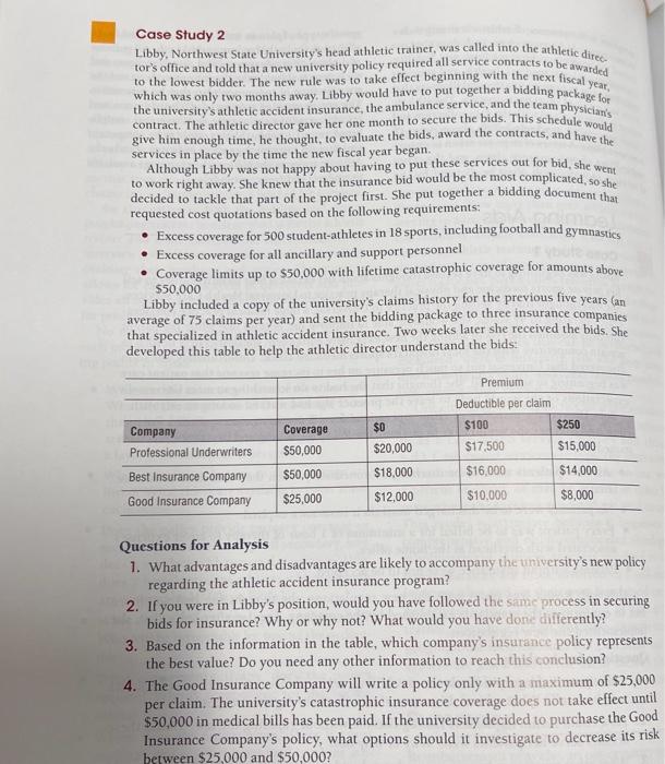 please with the questions below Case Study 2 Libby, Northwest State University's