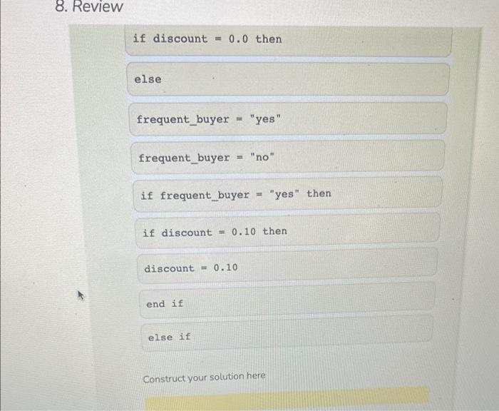 gorithm to solve the problem. Not all blocks will be used. Use