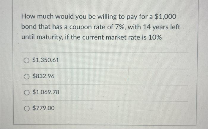  How much would you be willing to pay for a $1,000