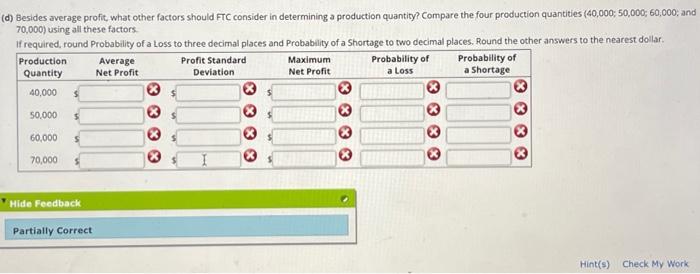 answers (Alt answers were generated using 1,000 trials and native Excel functionality.)