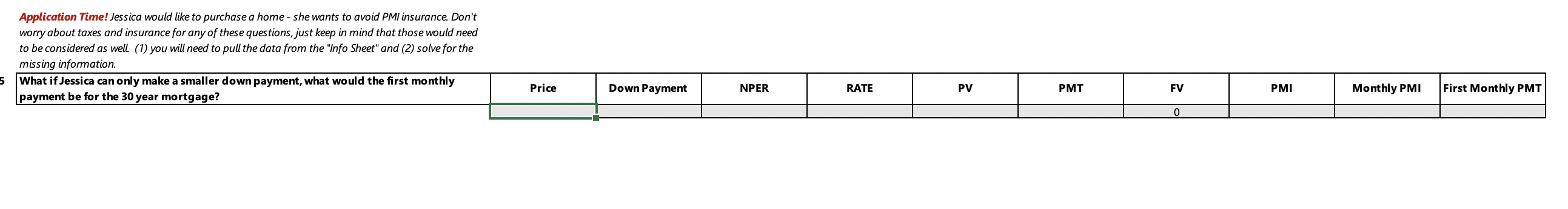 Price Fixed Rate Mortgage Years Down Payment $275,000 3.125% 15 20.00% 05