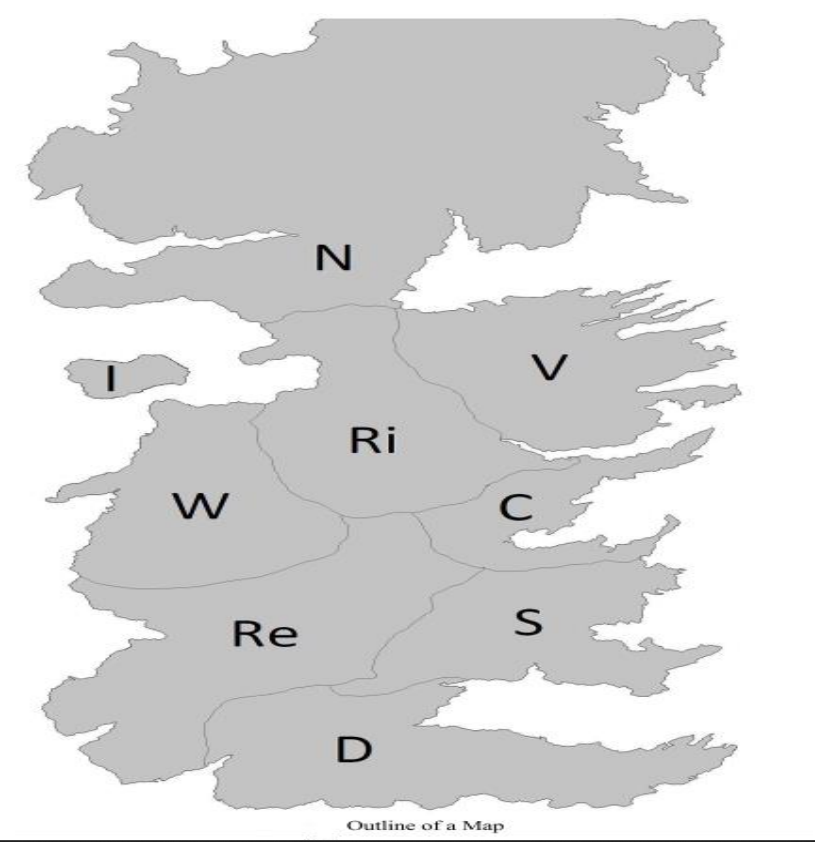 solve b-e The problem is to color the sections such that