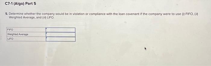 Alternative Inventory Costing Methods (Chapters 2 and 7) [LO 2-5, LO 7-3]