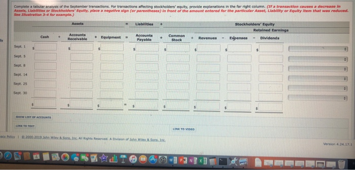 Exercise 3-15 Selected transactions for Cheyenne Corp. during its first month in