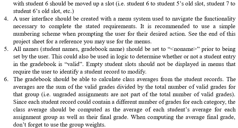 slot (i.e. student 6 to student 5's old slot, student 7 to