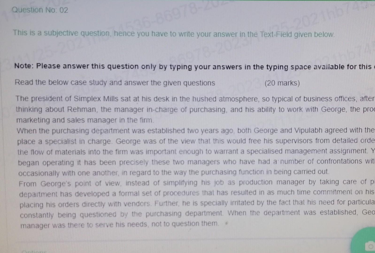  Answer please This is a subjective question, hence you have to