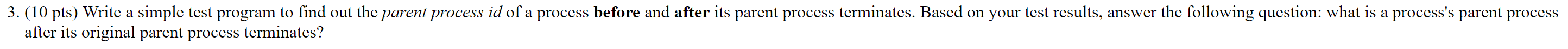 Operating systems. Please use shell, bash, or C on a linux machine.