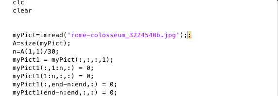 in Matlab. So far I have been able to create a plain