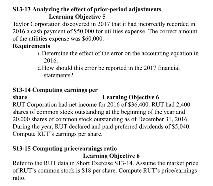  Answer everything please Taylor Corporation discovered in 2017 that it had