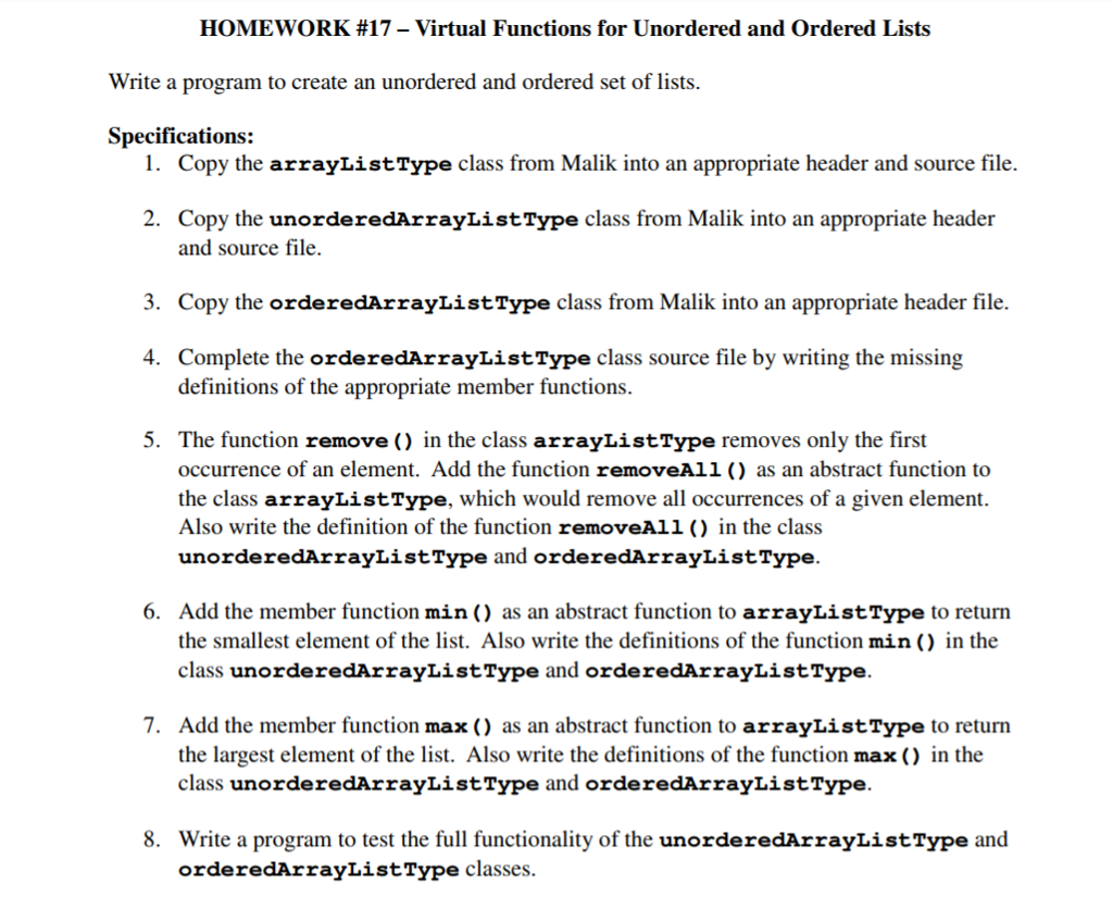 Please do in C++, and included comments. Thank you Classes: -------------------------------------------------- ----------------------------------------------------