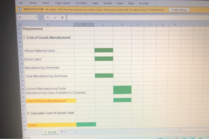 PROTECTED VIEW Be careful-files from the Internet can contain viruses. Unless you