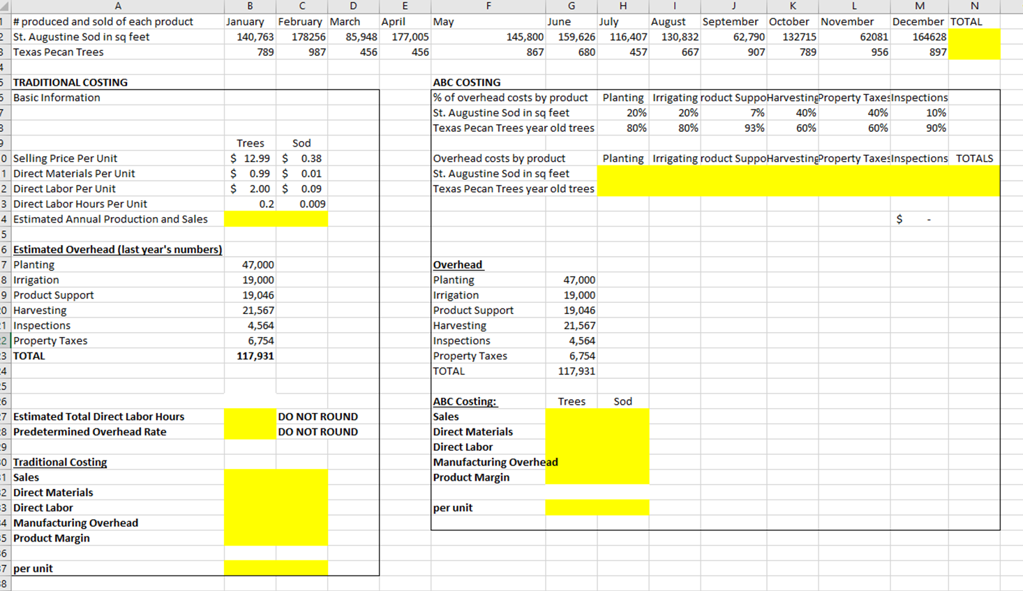 Scenario: Mr. Beridon received your requests for information and returned data which