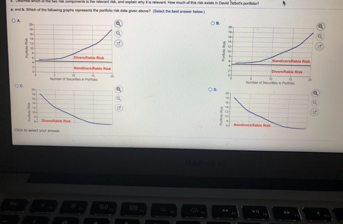 was added, David calculated the portfolio standard deviation, o, The calculated values
