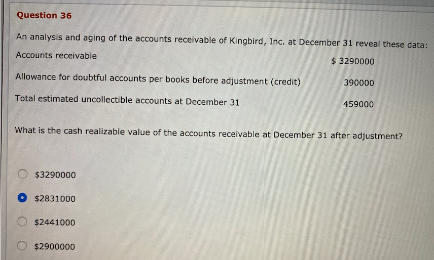 O $6.10. $5.86. CALCULATO Question 30 The following information was taken from