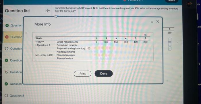  Complefe the following MrP record. Note that the minimum order quantity