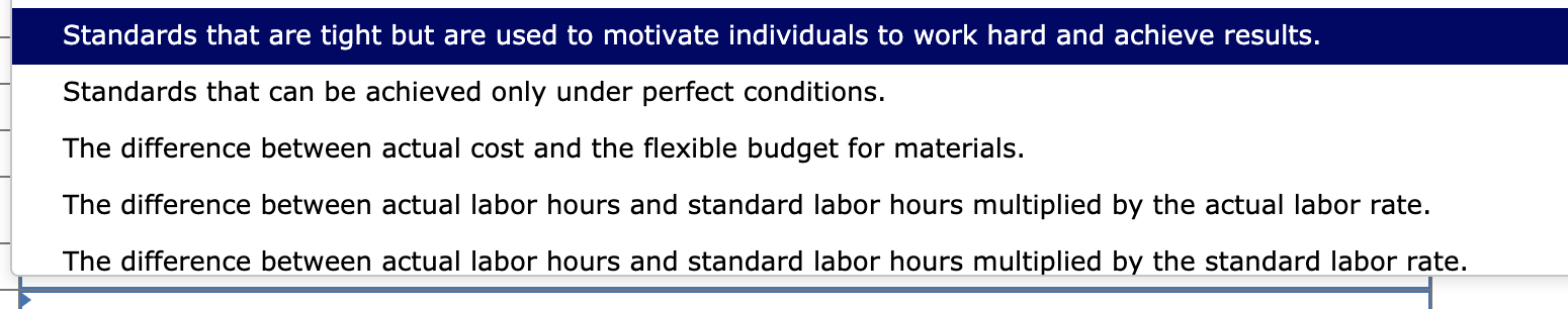 2. Direct Labor Efficiency Variance 3. Direct Labor Rate Variance 4. Direct