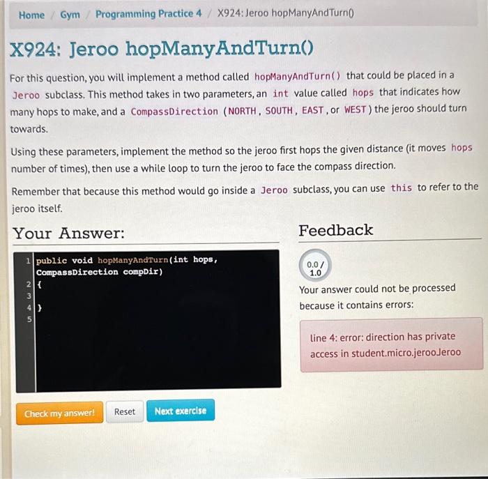 hops the given distance (it moves hops number of times), then use