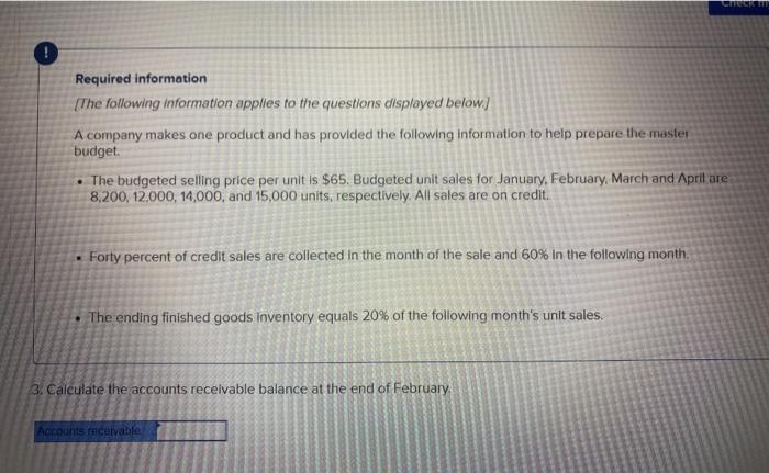 questions displayed below.) A company makes one product and has provided the