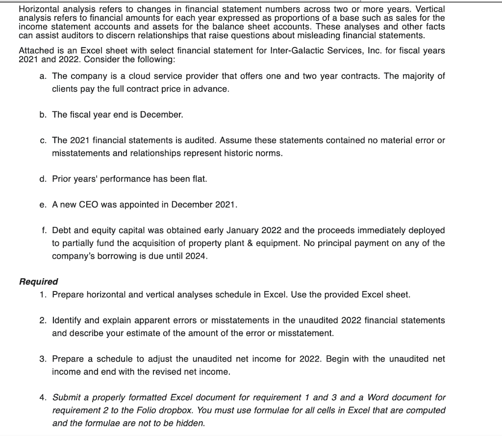 Horizontal analysis refers to changes in financial statement numbers across two