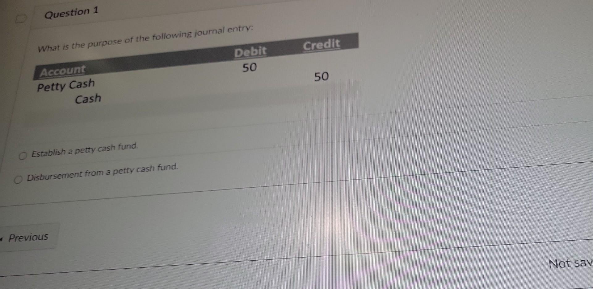 arrive at the true cash balance: NSF check from customer. Add to