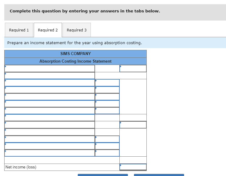 1, 2017. Its cost and sales information for this year follows Manufacturing