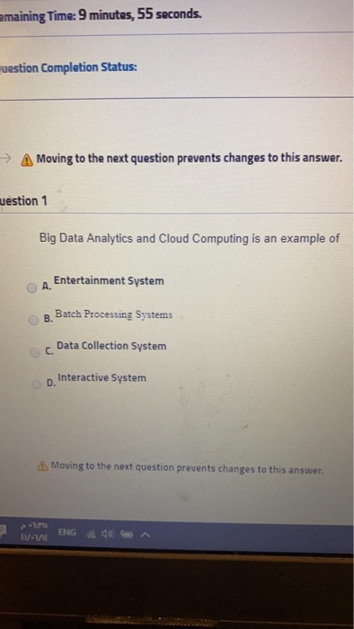 solve it emaining Time: 9 minutes, 55 seconds. question Completion Status: A
