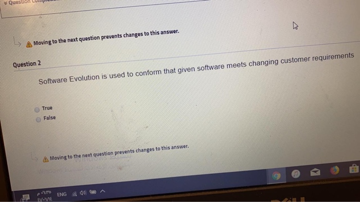 Moving to the next question prevents changes to this answer. uestion 1