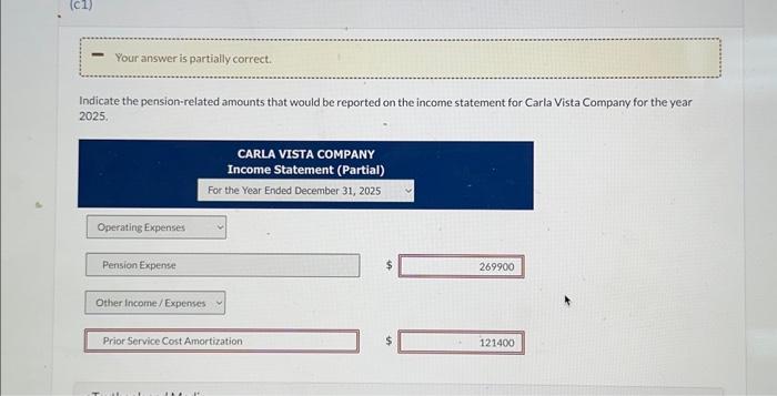 that would be reported on the income statement for Carla Vista Company