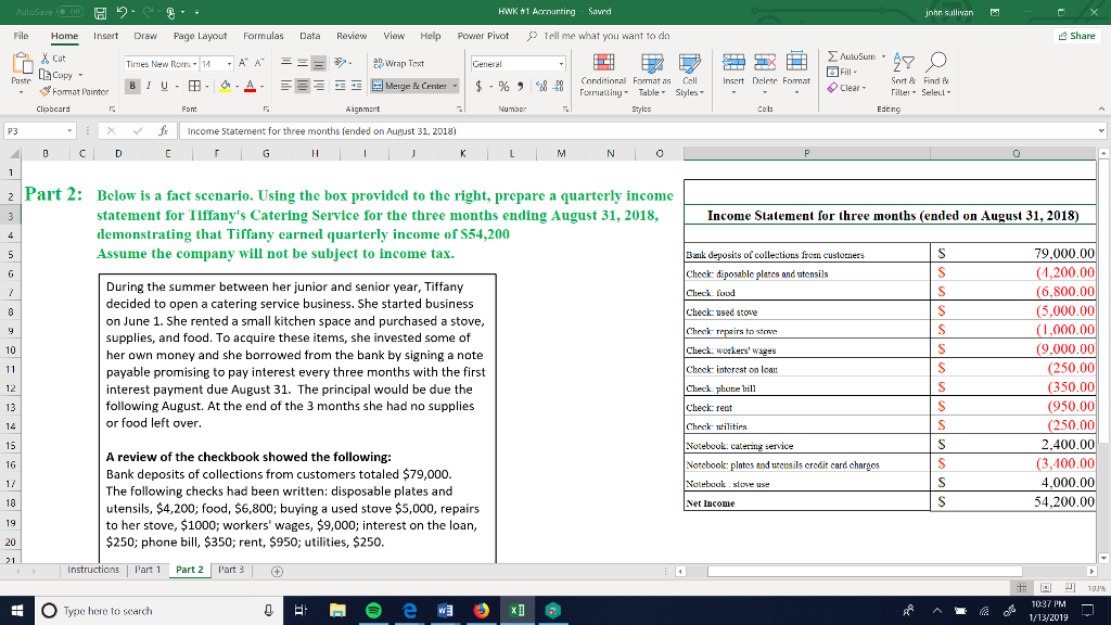 Is this correct? john sullivan File Home Insert Draw Page Layout Formulas