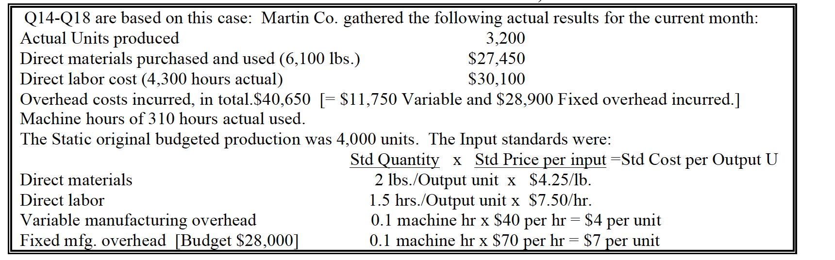 What is the direct labor quantity efficiency variance? _____ A. 3650F