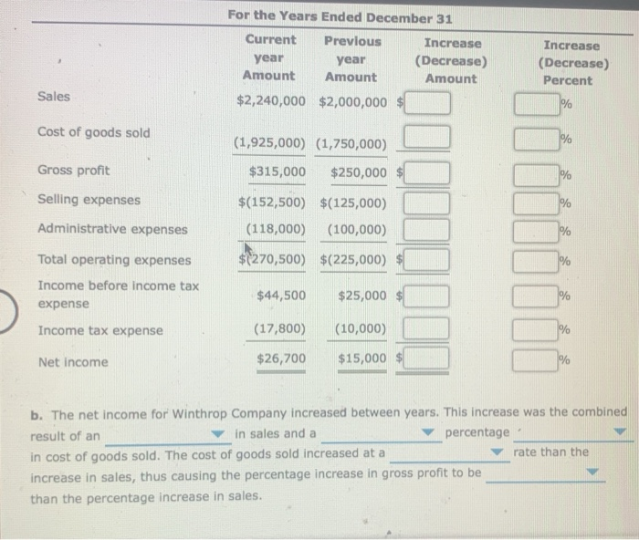  For the Years Ended December 31 Current Previous Increase year year