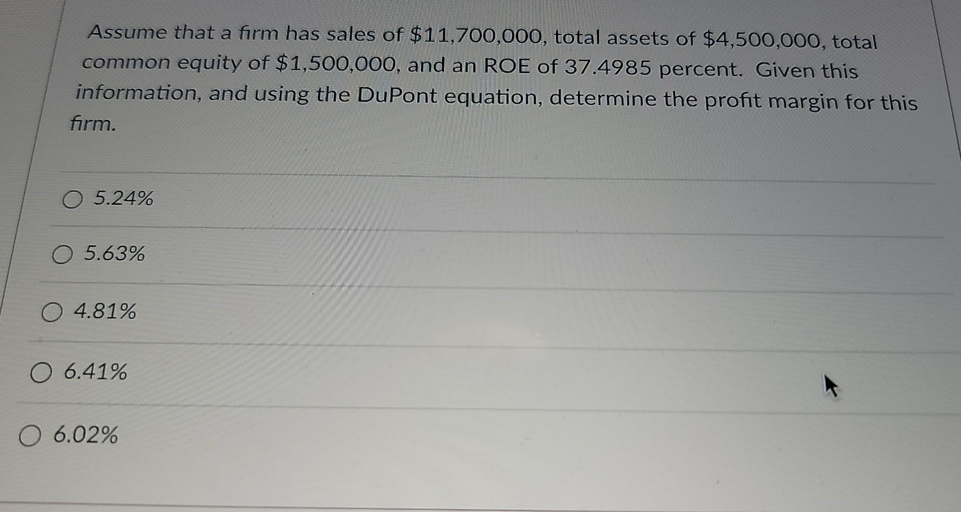 Need help with Finance Question, read it carefully and check your answer
