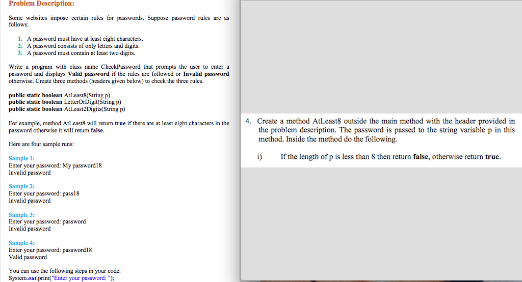  Problem Description: Some websites impose certain rules for passwords. Suppose password
