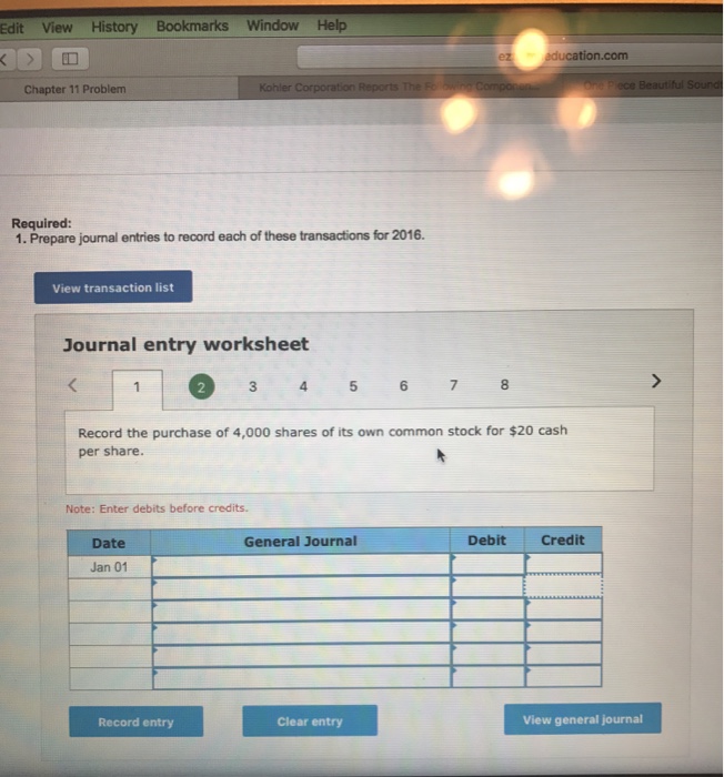 Kohler One Piece Be Questions 1-3(013) The following information applies to the