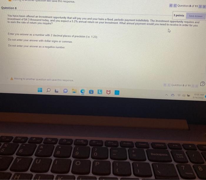 answer entirely pls question will save this response. Question 8 of 11