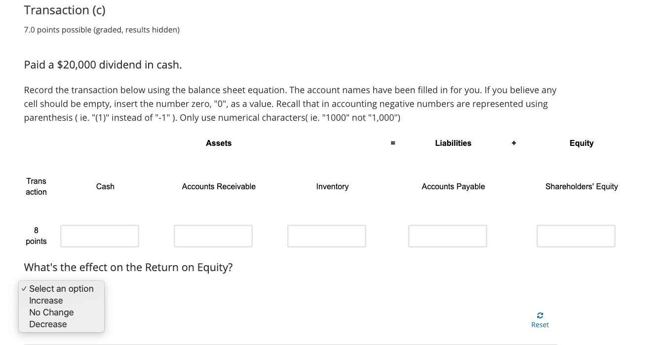 balance sheet equation. ii. Indicate the effect of each transaction (i.e., increase,