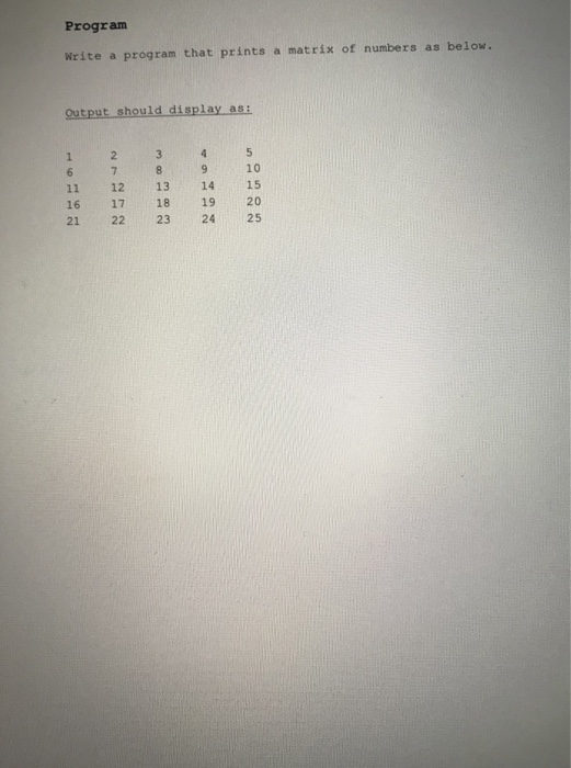  in codeblock using nested loop for c++ program Program Write a