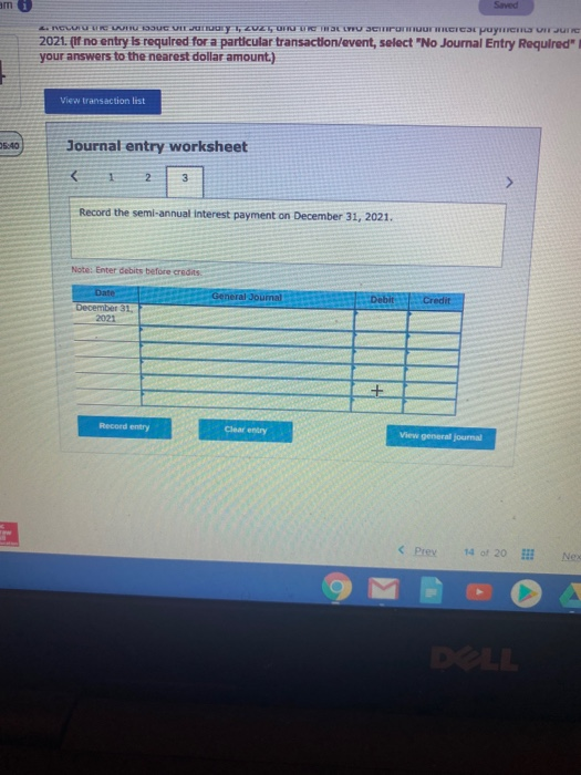 semiannually on June 30 and December 31 each year. Assuming the market