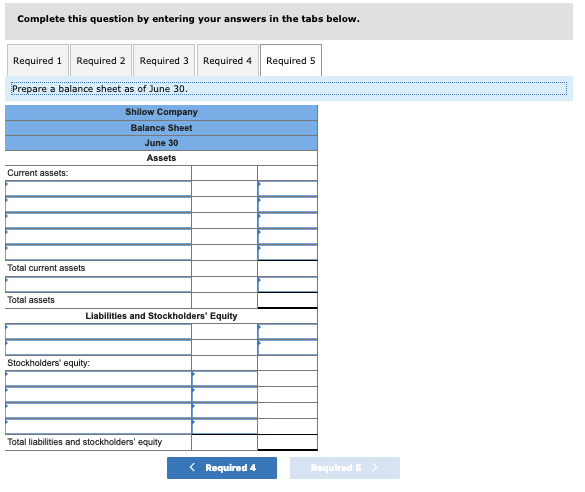 LO8-9, LO8-10] The following data relate to the operations of Shilow Company,