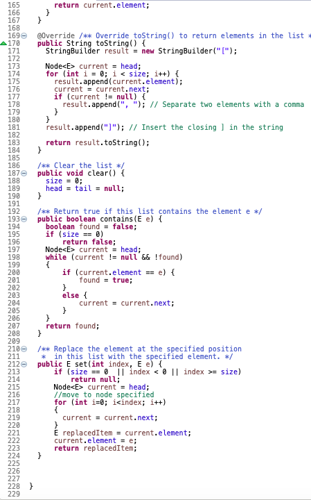 List: Implement a generic sorted singly-linked list which contains all of the