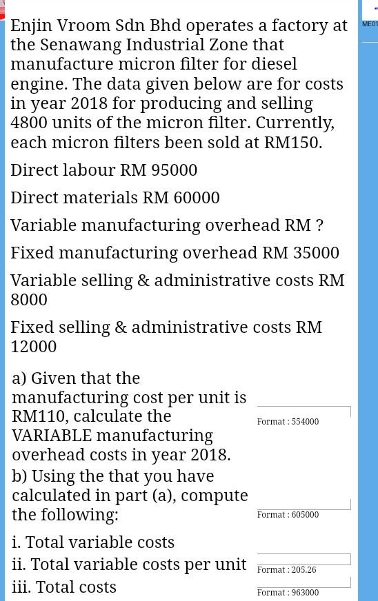 please do a and b it's considered one question MEO Enjin