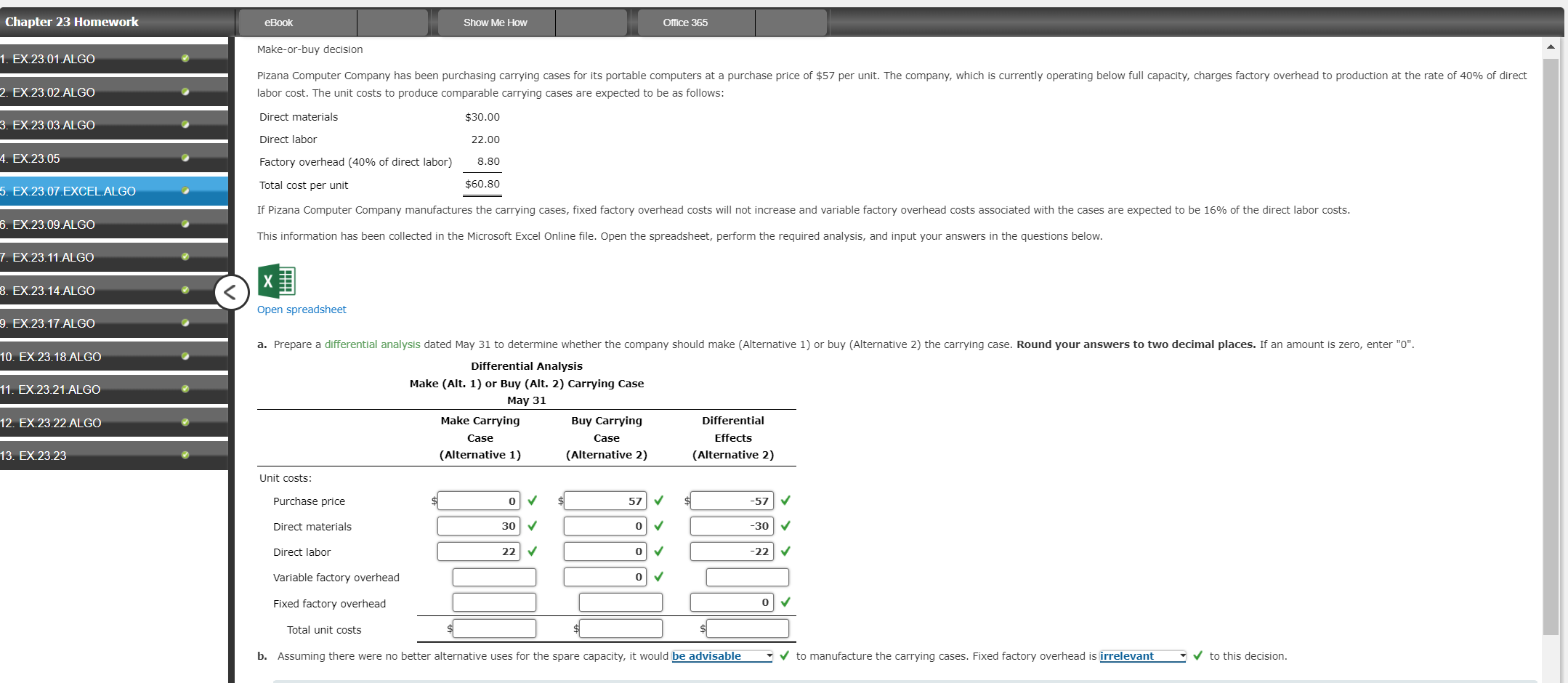  Pizana Computer Company has been purchasing carrying cases for its portable