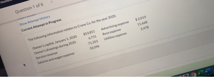 is accounting + Ch 1: Homework Question 1 of 6 0.79/1 III