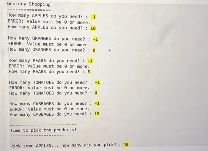 get the exact output of the pictures. The language must be C.