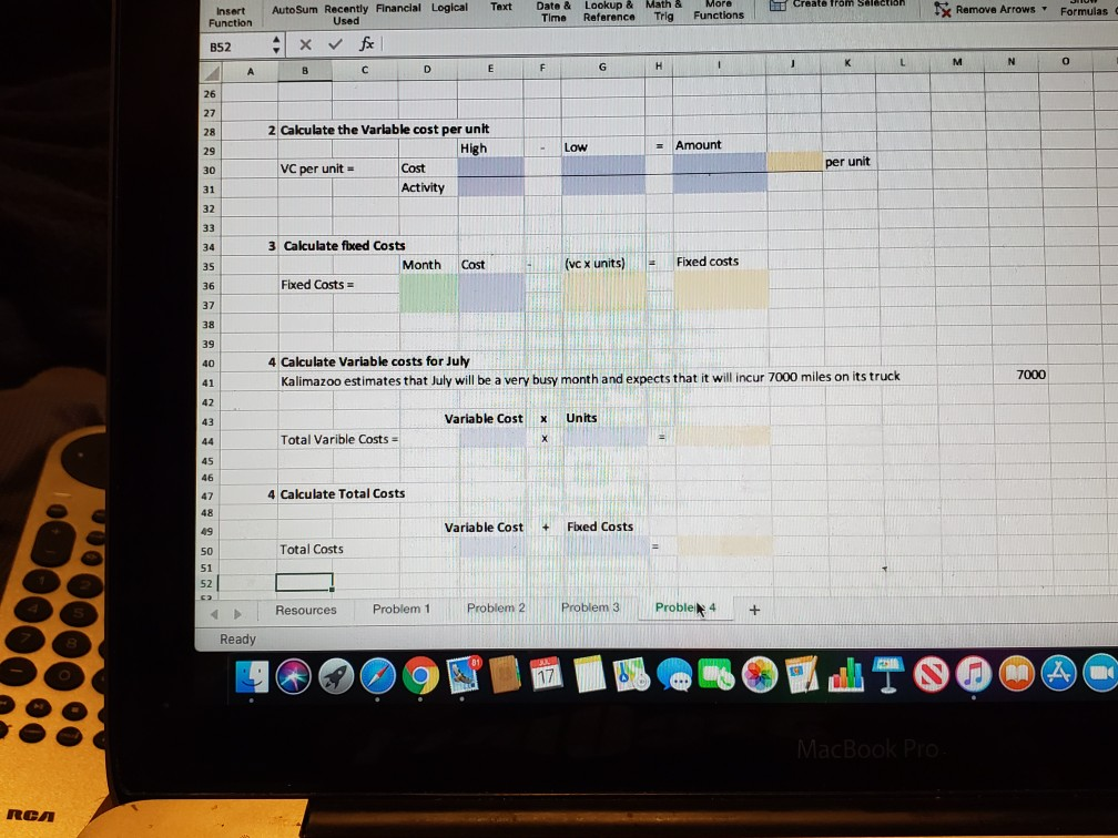 accounts in the green cells 2 Enter Numbers in the blue cells
