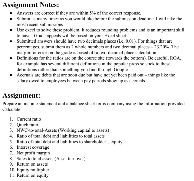 the financial ratios requested below Sales Operating Costs336816 Depreciation Interest Expense Tax